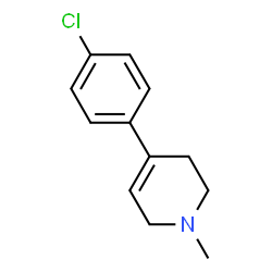 ChemSpider 2D Image | 4-(4-Chlorophenyl)-1-methyl-1,2,3,6-tetrahydropyridine | C12H14ClN