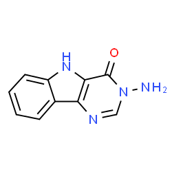 ChemSpider 2D Image | 3-amino-5H-pyrimido[5,4-b]indol-4-one | C10H8N4O
