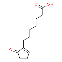ChemSpider 2D Image | 5-Oxo-1-cyclopentene-1-heptanoic acid | C12H18O3