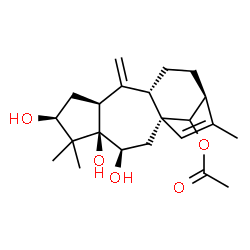 ChemSpider 2D Image | (3beta,6beta)-3,5,6-Trihydroxygrayanotoxa-10,15-dien-14-yl acetate | C22H32O5