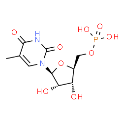 ChemSpider 2D Image | 5-Methyl-1-(5-O-phosphono-beta-L-ribofuranosyl)-2,4(1H,3H)-pyrimidinedione | C10H15N2O9P