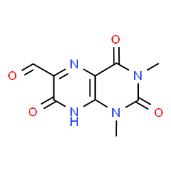 ChemSpider 2D Image | 1,3-Dimethyl-2,4,7-trioxo-1,2,3,4,7,8-hexahydro-6-pteridinecarbaldehyde | C9H8N4O4