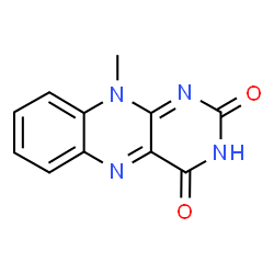 ChemSpider 2D Image | 10-Methylbenzo[g]pteridine-2,4(3H,10H)-dione | C11H8N4O2