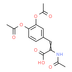 ChemSpider 2D Image | 2-Acetamido-3-(3,4-diacetoxyphenyl)acrylic acid | C15H15NO7