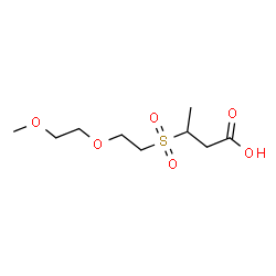 ChemSpider 2D Image | 3-{[2-(2-Methoxyethoxy)ethyl]sulfonyl}butanoic acid | C9H18O6S