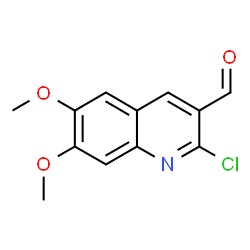 ChemSpider 2D Image | 2-Chloro-6,7-dimethoxy-3-quinolinecarbaldehyde | C12H10ClNO3