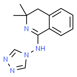 ChemSpider 2D Image | 3,3-dimethyl-N-4H-1,2,4-triazol-4-yl-3,4-dihydroisoquinolin-1-amine | C13H15N5