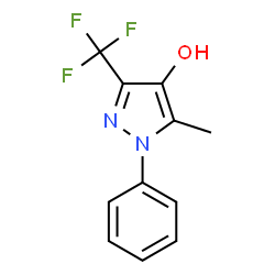 ChemSpider 2D Image | 5-Methyl-1-phenyl-3-(trifluoromethyl)-1H-pyrazol-4-ol | C11H9F3N2O