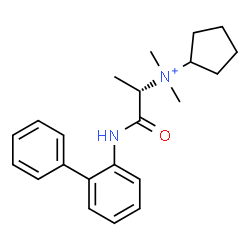 ChemSpider 2D Image | N-[(2S)-1-(2-Biphenylylamino)-1-oxo-2-propanyl]-N,N-dimethylcyclopentanaminium | C22H29N2O
