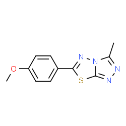 ChemSpider 2D Image | 6-(4-Methoxyphenyl)-3-methyl[1,2,4]triazolo[3,4-b][1,3,4]thiadiazole | C11H10N4OS