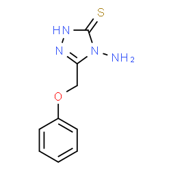 ChemSpider 2D Image | 4-Amino-5-phenoxymethyl-4H-[1,2,4]triazole-3-thiol | C9H10N4OS