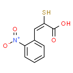 ChemSpider 2D Image | (2E)-3-(2-Nitrophenyl)-2-sulfanylacrylic acid | C9H7NO4S