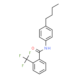 ChemSpider 2D Image | N-(4-Butylphenyl)-2-(trifluoromethyl)benzamide | C18H18F3NO