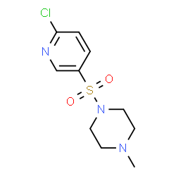 ChemSpider 2D Image | 1-(6-Chloro-pyridine-3-sulfonyl)-4-methyl-piperazine | C10H14ClN3O2S
