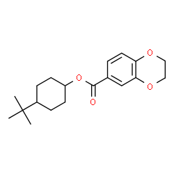 ChemSpider 2D Image | 4-(2-Methyl-2-propanyl)cyclohexyl 2,3-dihydro-1,4-benzodioxine-6-carboxylate | C19H26O4