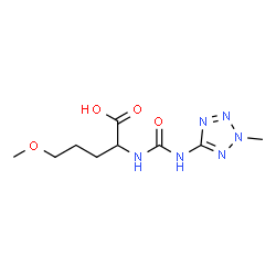 ChemSpider 2D Image | 5-Methoxy-N-[(2-methyl-2H-tetrazol-5-yl)carbamoyl]norvaline | C9H16N6O4