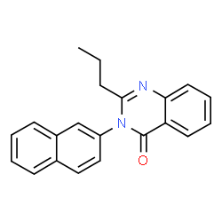ChemSpider 2D Image | 3-(2-Naphthyl)-2-propyl-4(3H)-quinazolinone | C21H18N2O