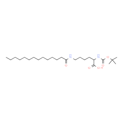 ChemSpider 2D Image | N~2~-{[(2-Methyl-2-propanyl)oxy]carbonyl}-N~6~-tetradecanoyllysine | C25H48N2O5
