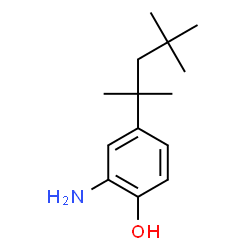 ChemSpider 2D Image | 2-amino-4-(1,1,3,3-tetramethylbutyl)phenol | C14H23NO