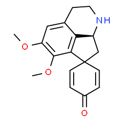 ChemSpider 2D Image | (8a'S)-5',6'-Dimethoxy-2',3',8',8a'-tetrahydro-1'H,4H-spiro[cyclohexa-2,5-diene-1,7'-cyclopenta[ij]isoquinolin]-4-one | C18H19NO3