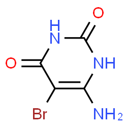 ChemSpider 2D Image | 5-BROMO-6-AMINOURACIL | C4H4BrN3O2