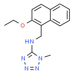 ChemSpider 2D Image | N-[(2-Ethoxy-1-naphthyl)methyl]-1-methyl-1H-tetrazol-5-amine | C15H17N5O