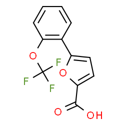 ChemSpider 2D Image | 5-[2-(Trifluoromethoxy)phenyl]-2-furoic acid | C12H7F3O4