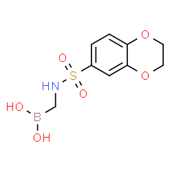 ChemSpider 2D Image | {[(2,3-Dihydro-1,4-benzodioxin-6-ylsulfonyl)amino]methyl}boronic acid | C9H12BNO6S