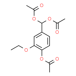 ChemSpider 2D Image | (4-Acetoxy-3-ethoxyphenyl)methylene diacetate | C15H18O7