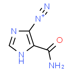 ChemSpider 2D Image | 5-Carbamoyl-1H-imidazole-4-diazonium | C4H4N5O