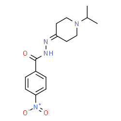 ChemSpider 2D Image | N'-(1-Isopropyl-4-piperidinylidene)-4-nitrobenzohydrazide | C15H20N4O3