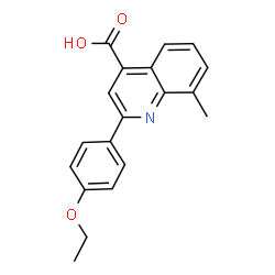 ChemSpider 2D Image | 2-(4-Ethoxyphenyl)-8-methyl-4-quinolinecarboxylic acid | C19H17NO3