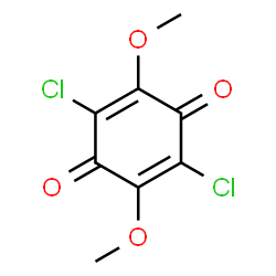 ChemSpider 2D Image | 2,5-dichloro-3,6-dimethoxybenzoquinone | C8H6Cl2O4