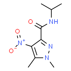 ChemSpider 2D Image | N-Isopropyl-1,5-dimethyl-4-nitro-1H-pyrazole-3-carboxamide | C9H14N4O3