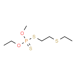 ChemSpider 2D Image | O-Ethyl S-[2-(ethylthio)ethyl] O-methyl phosphorodithioate | C7H17O2PS3
