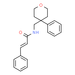 ChemSpider 2D Image | (2E)-3-Phenyl-N-[(4-phenyltetrahydro-2H-pyran-4-yl)methyl]acrylamide | C21H23NO2