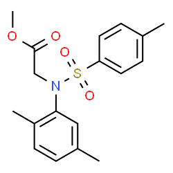 ChemSpider 2D Image | Methyl N-(2,5-dimethylphenyl)-N-[(4-methylphenyl)sulfonyl]glycinate | C18H21NO4S