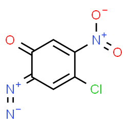 ChemSpider 2D Image | 4-Chloro-6-diazo-3-nitro-2,4-cyclohexadien-1-one | C6H2ClN3O3