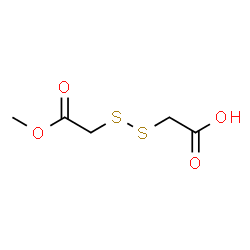 ChemSpider 2D Image | [(2-Methoxy-2-oxoethyl)disulfanyl]acetic acid | C5H8O4S2