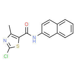 ChemSpider 2D Image | 2-Chloro-4-methyl-N-(2-naphthyl)-1,3-thiazole-5-carboxamide | C15H11ClN2OS