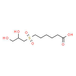 ChemSpider 2D Image | 6-[(2,3-Dihydroxypropyl)sulfonyl]hexanoic acid | C9H18O6S