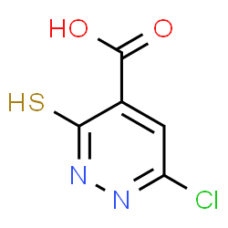 ChemSpider 2D Image | 6-Chloro-3-sulfanyl-4-pyridazinecarboxylic acid | C5H3ClN2O2S