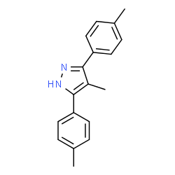 ChemSpider 2D Image | 4-Methyl-3,5-bis(4-methylphenyl)-1H-pyrazole | C18H18N2