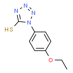 ChemSpider 2D Image | 1-(4-Ethoxyphenyl)-5-mercapto-1H-tetrazole | C9H10N4OS