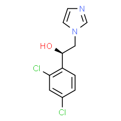 ChemSpider 2D Image | (-)-1-(2,4-dichlorophenyl)-2-(1H-imidazol-1-yl)ethanol | C11H10Cl2N2O