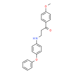 ChemSpider 2D Image | 1-(4-methoxyphenyl)-3-(4-phenoxyanilino)-1-propanone | C22H21NO3