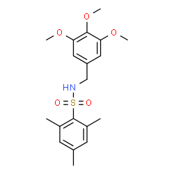 ChemSpider 2D Image | 2,4,6-Trimethyl-N-(3,4,5-trimethoxybenzyl)benzenesulfonamide | C19H25NO5S