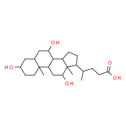 ChemSpider 2D Image | (8xi,9xi,17xi)-3,7,12-Trihydroxycholan-24-oic acid | C24H40O5