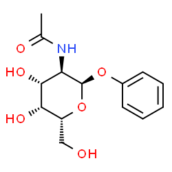 ChemSpider 2D Image | Phenyl 2-acetamido-2-deoxy-alpha-D-galactopyranoside | C14H19NO6