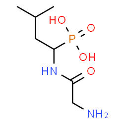 ChemSpider 2D Image | N-(3-Methyl-1-phosphonobutyl)glycinamide | C7H17N2O4P